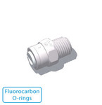 Mur-lok® Fittings - Male NPTF Connectors - Fluorocarbon O-rings