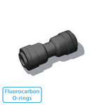 Mur-lok® Fittings - Union Connectors & Reducing Unions - Black - Fluorocarbon O-rings